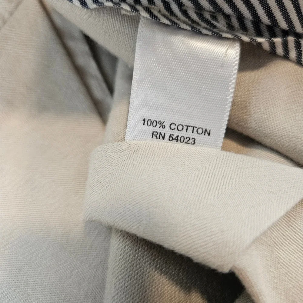 Banana Republic Gavin Chino Mens 34x30 Khaki Tan Straight Leg Cotton Pants